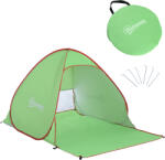 Outsunny Cort pentru Plajă cu Protecție UV 30+, Fereastră și Geantă de Transport, 200x150x119 cm, Verde | Aosom Romania (A20-036GN)