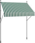 Outsunny Tenda de Soare cu Suporturi Reglabile și Manivelă, Verde și Alb | Aosom Romania (840-273V00GN)