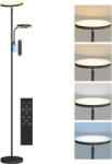 HomCom Lampadar LED 42W reglabil 2700K-6500K 4 culori variere continua, 4 moduri scena, telecomanda si control tactil | Aosom Romania (B31-543V92BK)