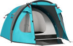 Outsunny Cort de Camping pentru 3 Persoane cu Cameră, Verandă, și Geantă de Transport, 3.23x2.48x1.5 m, Albastru | Aosom Romania (A20-481V00LB) Cort