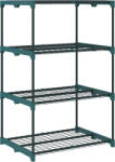 Outsunny Suport Vertical pentru Plante cu 4 Niveluri din Oțel și Plastic, Suport pentru Ghivece de Interior și Exterior, Grădină, Balcon, 67x49x105 cm, Verde Închis | Aosom Romania (84H-434V01DG)