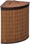 HOMCOM Coș de rufe Coș pentru colectarea rufelor, 55L capacitate, capac detașabil, 38 cm x 38 cm x 57 cm, Maro | Aosom Romania (850-218V00BN)