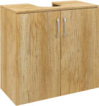 HomCom Mobilier de Baie Modern Sub Chiuvetă, Dulăpior Suspendat cu 2 Uși și 2 Rafturi, 60x30x60 cm, Lemn Natural | Aosom Romania (834-702V00ND)