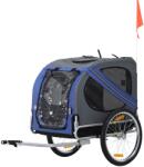 PawHut Remorcă Bicicletă pentru Animale de Companie, Roată 50 cm, Impermeabil, Gri și Albastru | Aosom Romania (D00-098BU)