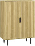 HomCom Dulap Pantofi 5 Niveluri cu Rafturi Reglabile, Picioare Metalice, Design Elegant Stejar, Stabil și Sigur, 80x38x110 cm | Aosom Romania (837-482V80AK) Pantofar
