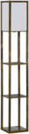 HomCom Lampă de Podea cu 3 Rafturi Integrate, Design Modern din MDF, 26x26x160 cm, Lemn Natural | Aosom Romania (833-623V90CF)