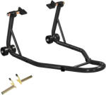 HOMCOM Stand Spate pentru Motocicletă cu Protecții Antiderapante, Adaptoare Reglabile, 200 kg, pentru Anvelope de 18", 17" și 10" | Aosom Romania (C30-033V00BK)