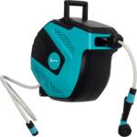 Durhand Tambur cu Furtun de 15 m Retractabil cu 7 Moduri de Irigare și Kit de Montare, 44x22, 5x41 cm, Negru | Aosom Romania (845-261)