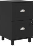 HOMCOM Archivator cu Încuietoare și 2 Sertare, Bare Ajustabile pentru Dosare A4 și Letter, Design Compact 40x41, 5x67, 5 cm Negru | Aosom Romania (924-094V80BK) Comoda