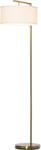 HomCom Lampa de podea moderna HOMCOM din metal si cu abajur din material textil, lampa de lectura E27 dimensiune 47x37x153 cm, culoare auriu si alb (B31-254)