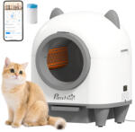 PawHut Toaletă Automată pentru Pisici cu Control de la Distanță, 80L Eliminare Mirosuri, Ideală pentru Mai Multe Pisici | Aosom Romania (D31-124V91WT)
