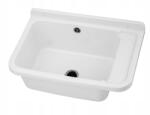 Gamma Erga Celia, univerzális műanyag mosogató 58, 4x38x26 cm + szifon, 1 kamrás, fehér, GMA-KGC60-WH (GMA-KGC60-WH)
