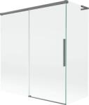 Mexen Rox, L tolóajtós, kétszárnyú kádparaván 150 + 70 x 150 cm, 8 mm-es átlátszó üveg, grafit profil, 8C9L-150-070-95-00 (8C9L-150-070-95-00)