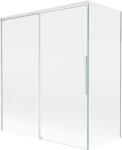Mexen Rox, kétszárnyú tolóajtós kádparaván 140 + 70 x 150 cm, 8 mm-es átlátszó üveg, fehér profil, 8C9-140-070-20-00 (8C9-140-070-20-00)