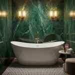 Rea FERRANO Slim, szabadon álló kád 1600×800×720 mm, fehér, matt arany lefolyófedél, KPL-W7081 (KPL-W7081)