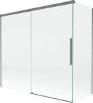 Mexen Rox, kétszárnyú tolóajtós kádparaván 170 + 80 x 150 cm, 8 mm-es átlátszó üveg, grafit profil, 8C9-170-080-95-00 (8C9-160-080-95-00)