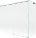 Mexen Rox, L tolóajtós, kétszárnyú kádparaván 180 + 90 x 150 cm, 8 mm-es átlátszó üveg, króm profil, 8C9L-180-090-01-00 (8C9L-180-090-01-00)
