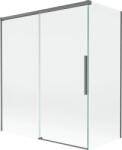 Mexen Rox, kétszárnyú tolóajtós kádparaván 140 + 70 x 150 cm, 8 mm-es átlátszó üveg, grafit profil, 8C9-140-070-95-00 (8C9-140-070-95-00)