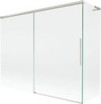 Mexen Rox, L tolóajtós, kétszárnyú kádparaván 190 + 80 x 150 cm, 8 mm-es átlátszó üveg, acélprofil, 8C9L-190-080-97-00 (8C9L-190-080-97-00)