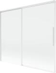 Mexen Rox, kétszárnyú tolóajtós kádparaván 180 x 150 cm, 8 mm-es átlátszó üveg, fehér profil, 8C9-180-001-20-00 (8C9-180-001-20-00)