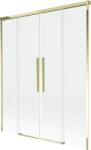 Mexen Rox, kétszárnyú tolóajtós kádparaván 160 x 150 cm, 8 mm-es átlátszó üveg, arany fényes profil, 8C9-160-002-50-00 (8C9-160-002-50-00)