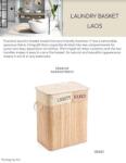 BISK Erga Laos, szennyeskosár 60l, natúr bambusz, ERG-08442 (ERG-08442)