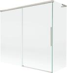Mexen Rox, L tolóajtós, kétszárnyú kádparaván 170 + 75 x 150 cm, 8 mm-es átlátszó üveg, acélprofil, 8C9L-170-075-97-00 (8C9L-170-075-97-00)