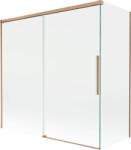 Mexen Rox, kétszárnyú tolóajtós kádparaván 160 + 75 x 150 cm, 8 mm-es átlátszó üveg, matt réz profil, 8C9-160-075-65-00 (8C9-160-075-65-00)