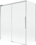 Mexen Rox, kétszárnyú tolóajtós kádparaván 140 + 70 x 150 cm, 8 mm-es átlátszó üveg, króm profil, 8C9-140-070-01-00 (8C9-140-070-01-00)