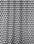BISK Erga Plain, akasztós zuhanyfüggöny (12 db) 200x180 cm, fehér-fekete, ERG-06880 (ERG-06880)