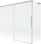 Mexen Rox, L tolóajtós, kétszárnyú kádparaván 170 + 70 x 150 cm, 8 mm-es átlátszó üveg, acélprofil, 8C9L-170-070-97-00 (8C9L-170-070-97-00)