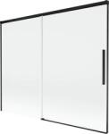 Mexen Rox, kétszárnyú tolóajtós kádparaván 190 x 150 cm, 8 mm-es átlátszó üveg, matt fekete profil, 8C9-190-001-70-00 (8C9-190-001-70-00)