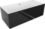 Mexen Vigo, szabadon álló kád 178, 5 x 80 cm, fehér-fekete, réz túlfolyó, 51251788075-65 (51251788075-65)