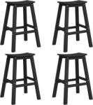 vidaXL Bárszékek 6 db Fekete Hdpe