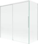 Mexen Rox, kétszárnyú tolóajtós kádparaván 160 + 75 x 150 cm, 8 mm-es átlátszó üveg, fehér profil, 8C9-160-075-20-00 (8C9-160-075-20-00)