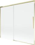 Mexen Rox, kétszárnyú tolóajtós kádparaván 180 x 150 cm, 8 mm-es átlátszó üveg, arany fényes profil, 8C9-180-001-50-00 (8C9-180-001-50-00)