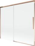 Mexen Rox, kétszárnyú tolóajtós kádparaván 180 x 150 cm, 8 mm-es átlátszó üveg, rozéarany profil, 8C9-180-001-60-00 (8C9-180-001-60-00)