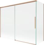 Mexen Rox, kétszárnyú tolóajtós kádparaván 190 + 80 x 150 cm, 8 mm-es átlátszó üveg, matt réz profil, 8C9-190-080-65-00 (8C9-190-080-65-00)
