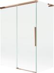Mexen Rox, L tolóajtós, kétszárnyú kádparaván 120 + 70 x 150 cm, 8 mm-es átlátszó üveg, rozéarany profil, 8C9L-120-070-60-00 (8C9L-120-070-60-00)