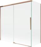 Mexen Rox, kétszárnyú tolóajtós kádparaván 160 + 75 x 150 cm, 8 mm-es átlátszó üveg, rozéarany profil, 8C9-160-075-60-00 (8C9-160-075-60-00)