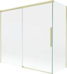 Mexen Rox, kétszárnyú tolóajtós kádparaván 170 + 75 x 150 cm, 8 mm-es átlátszó üveg, matt arany profil, 8C9-170-075-55-00 (8C9-170-075-55-00)