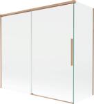 Mexen Rox, kétszárnyú tolóajtós kádparaván 170 + 70 x 150 cm, 8 mm-es átlátszó üveg, matt réz profil, 8C9-170-070-65-00 (8C9-170-070-65-00)