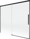 Mexen Rox, kétszárnyú tolóajtós kádparaván 180 x 150 cm, 8 mm-es átlátszó üveg, matt fekete profil, 8C9-180-001-70-00 (8C9-180-001-70-00)