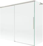 Mexen Rox, L tolóajtós, kétszárnyú kádparaván 180 + 80 x 150 cm, 8 mm-es átlátszó üveg, acélprofil, 8C9L-180-080-97-00 (8C9L-180-080-97-00)