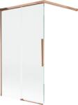 Mexen Rox, kétszárnyú tolóajtós kádparaván 100 x 150 cm, 8 mm-es átlátszó üveg, rozéarany profil, 8C9-100-003-60-00 (8C9-100-003-60-00)
