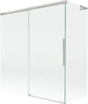 Mexen Rox, L tolóajtós, kétszárnyú kádparaván 150 + 70 x 150 cm, 8 mm-es átlátszó üveg, acélprofil, 8C9L-150-070-97-00 (8C9L-150-070-97-00)
