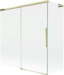 Mexen Rox, L tolóajtós, kétszárnyú kádparaván 150 + 70 x 150 cm, 8 mm-es átlátszó üveg, aranyfényű profil, 8C9L-150-070-50-00 (8C9L-150-070-50-00)