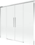 Mexen Rox, kétszárnyú tolóajtós kádparaván 180 x 150 cm, 8 mm-es átlátszó üveg, króm profil, 8C9-180-002-01-00 (8C9-180-002-01-00)