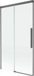 Mexen Rox, kétszárnyú tolóajtós kádparaván 100 x 150 cm, 8 mm-es átlátszó üveg, szálcsiszolt grafit profil, 8C9-100-001-66-00 (8C9-100-001-66-00)
