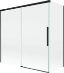Mexen Rox, kétszárnyú tolóajtós kádparaván 160 + 80 x 150 cm, 8 mm-es átlátszó üveg, matt fekete profil, 8C9-160-080-70-00 (8C9-160-080-70-00)